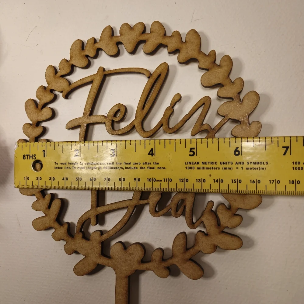 Feliz Día Wooden Cake Topper. Happy Day Cake Topper. Birthday Cake Topper
